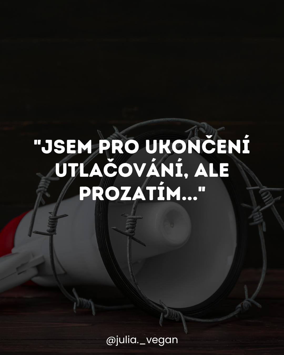Jsem pro ukončení vykořisťování ale prozatím...