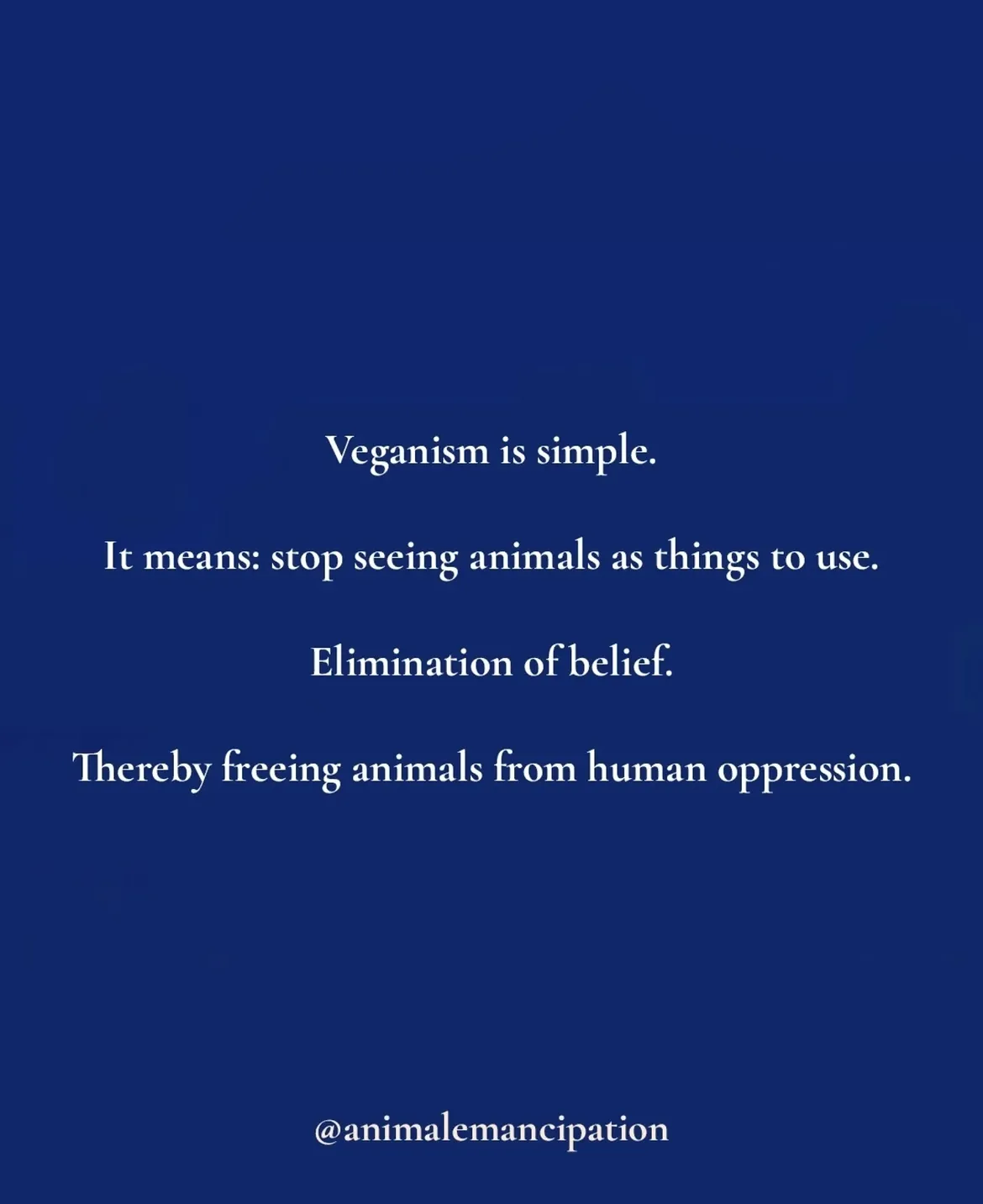 Veganism is simple