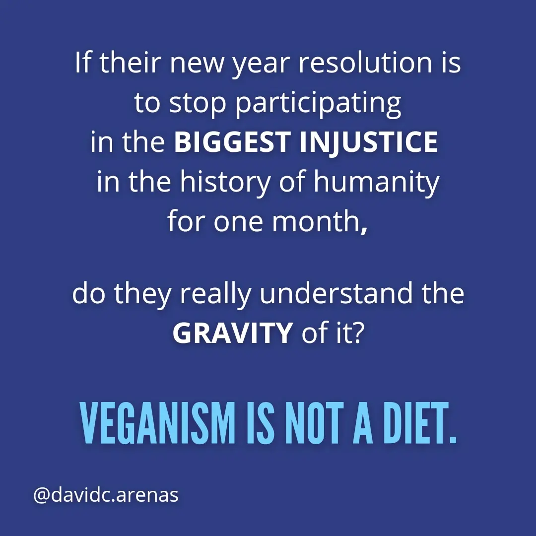 Veganism is not a diet / El Veganismo no es una dieta (Veganuary)