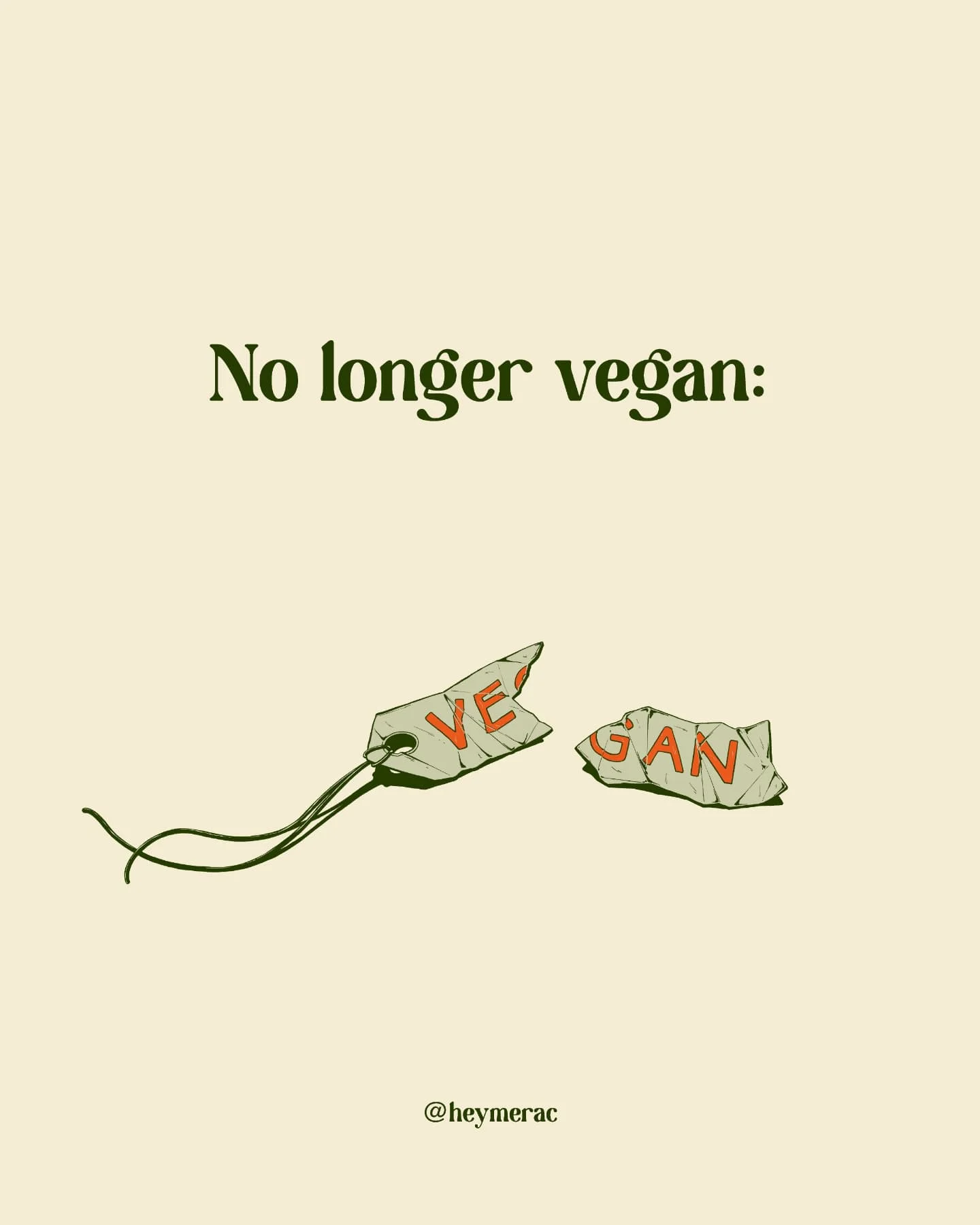 No longer vegan 🤡