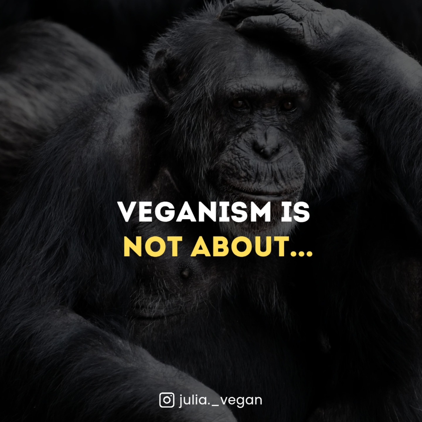 Veganism is not about...