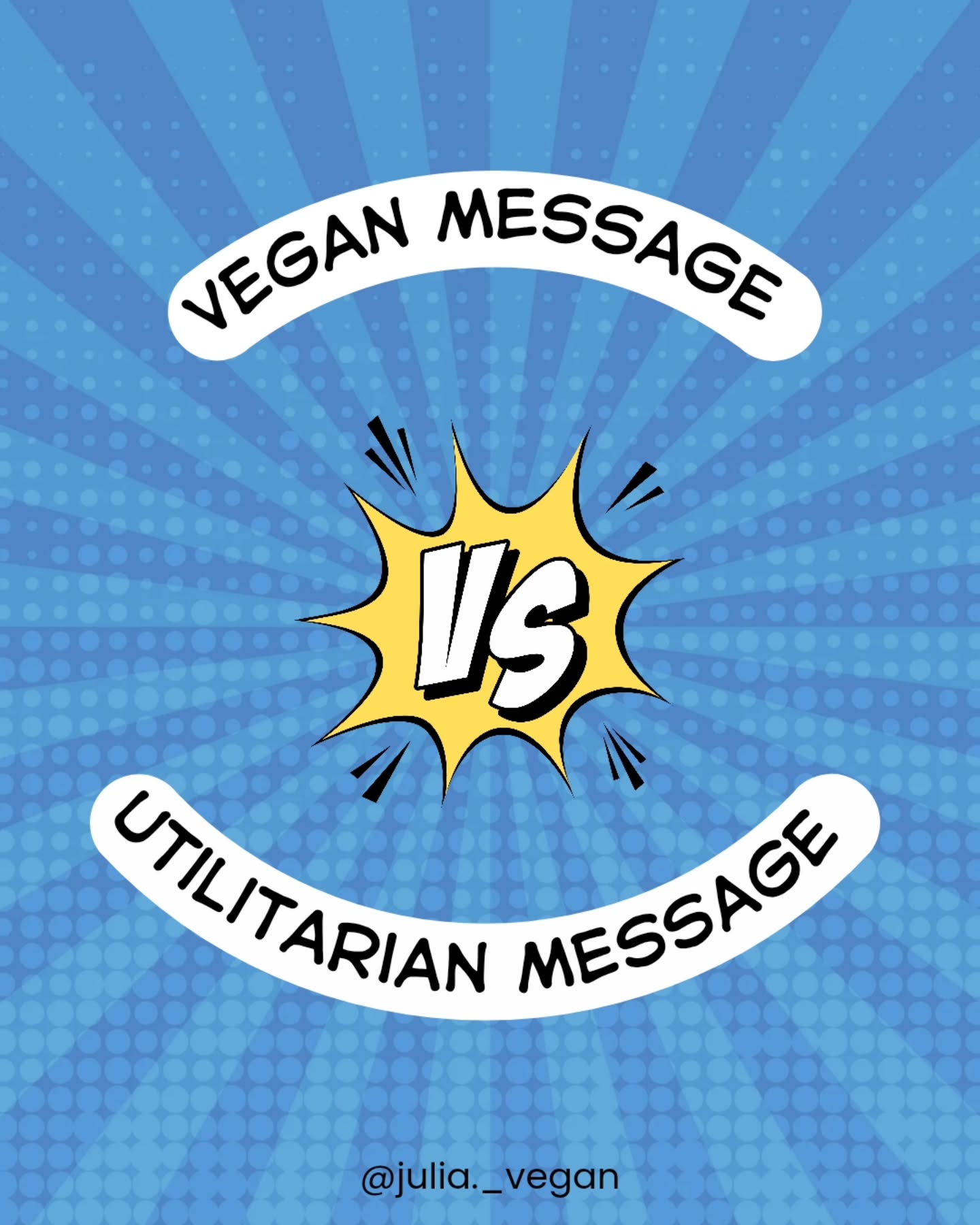 Vegan message vs Utilitarian message