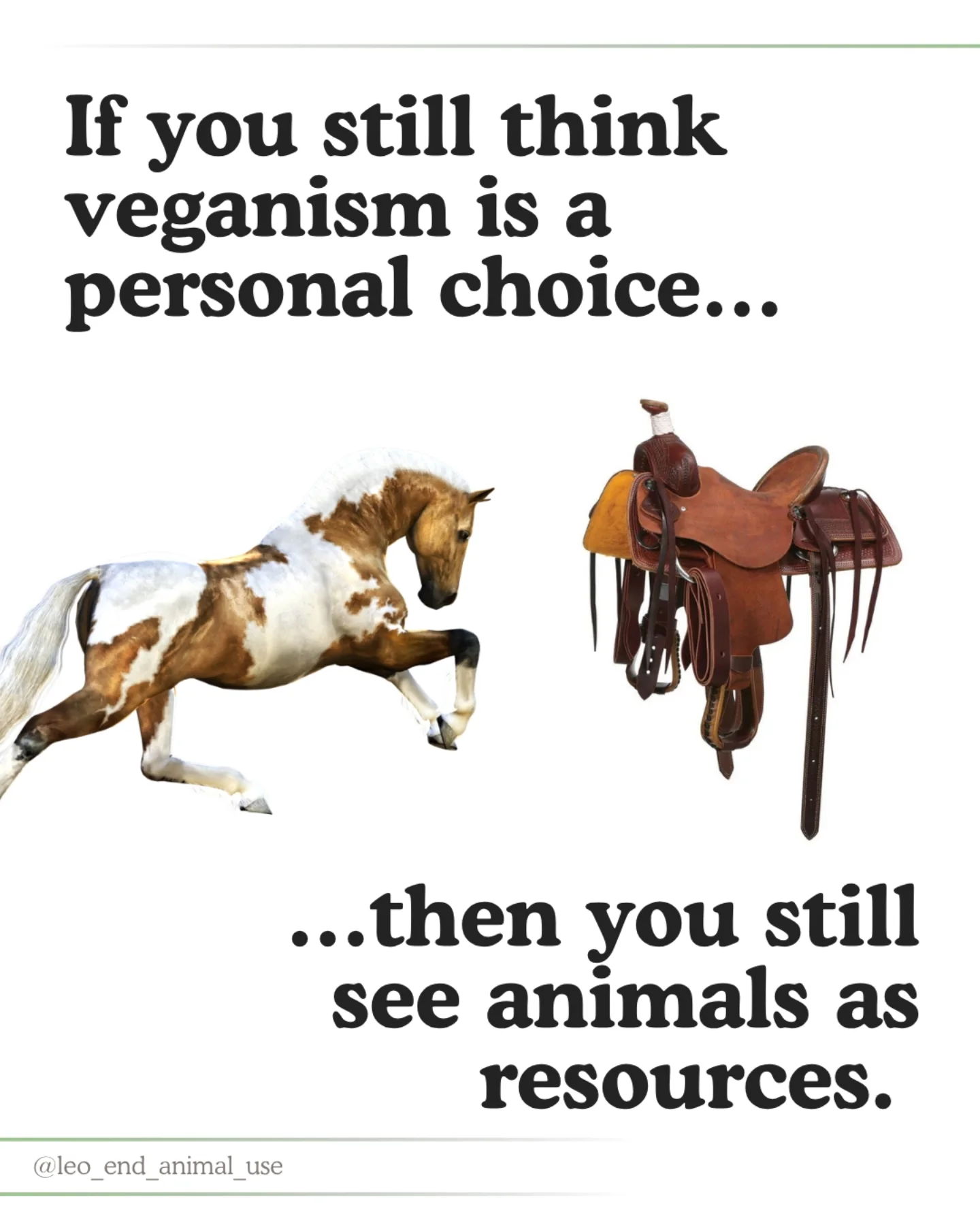 If you still think veganism is a personal choice, then you still see animals as resources