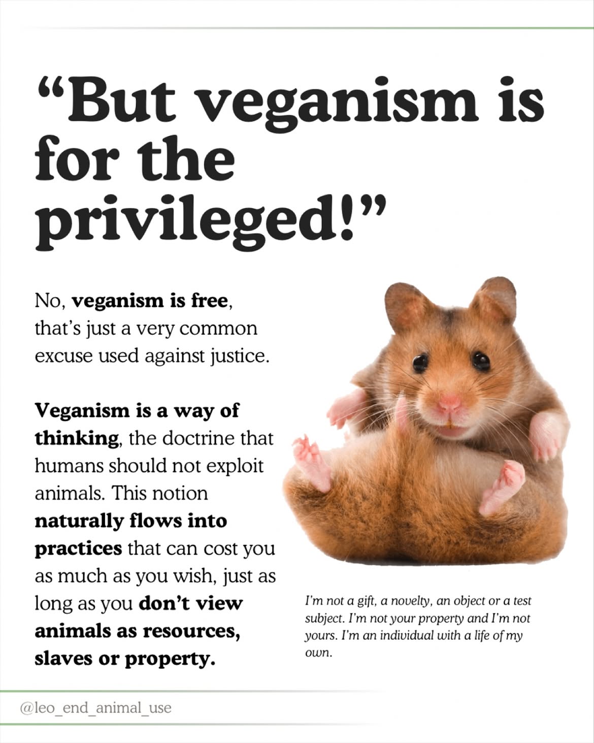 "But veganism is for the privileged!"