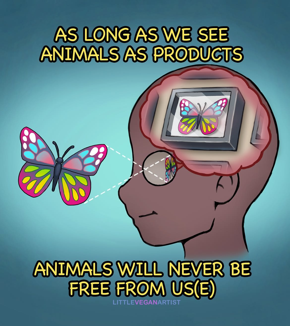 As long as we see animals as products, animals will never be free from us(e)