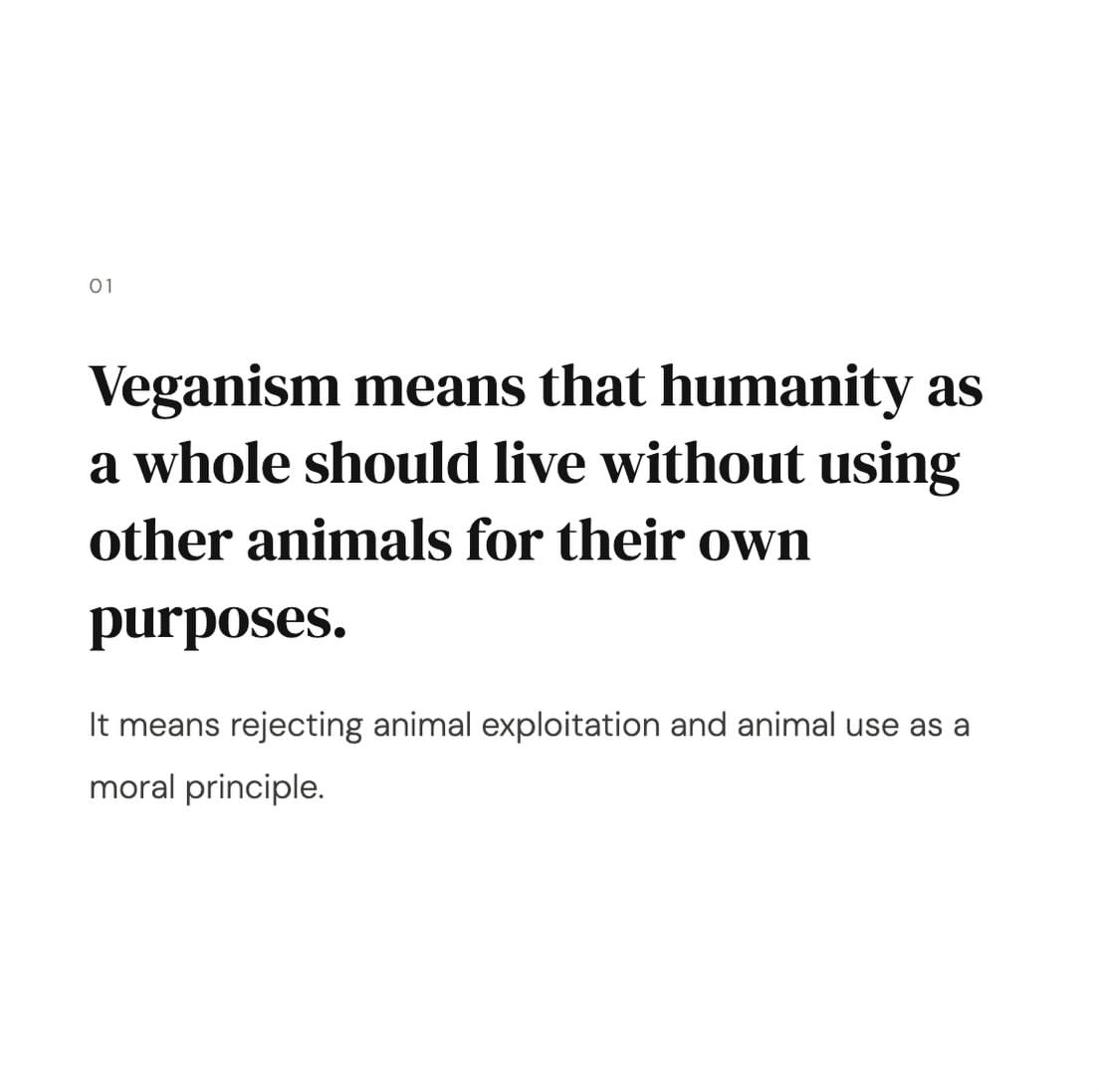 The question is not how to divide acceptable use, but to stop treating animals as something for human use at all.
