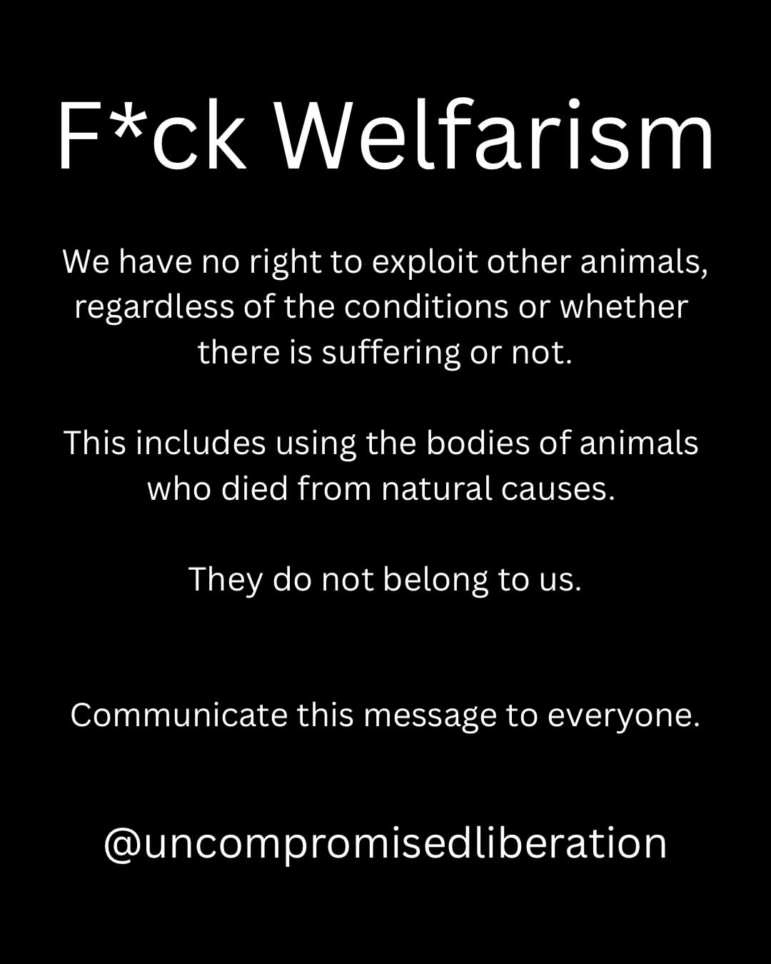 F*ck welfarism