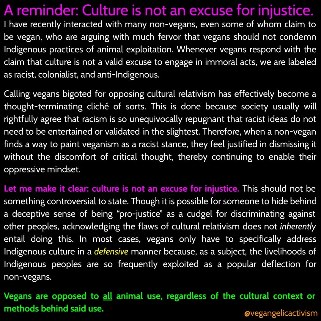Culture is not an excuse for injustice