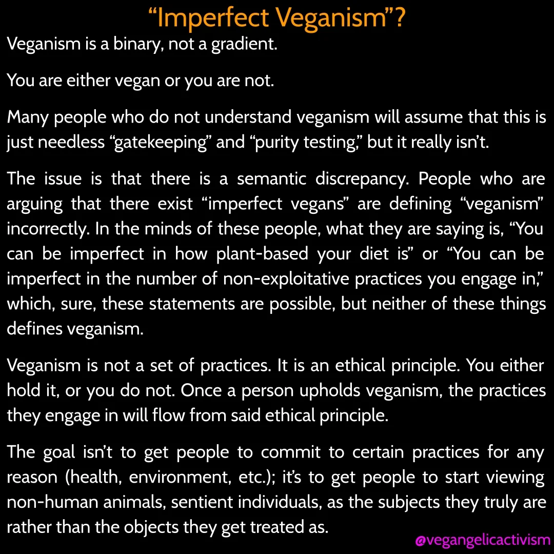 Imperfect veganism?