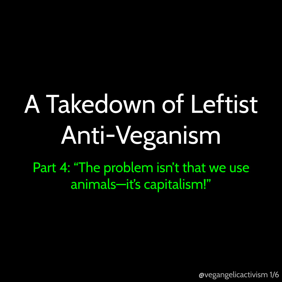 A takedown of leftist anti-veganism - part 4